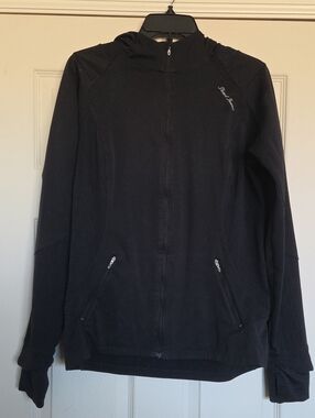 Pearl Izumi Black Hooded Full-Zip Jacket